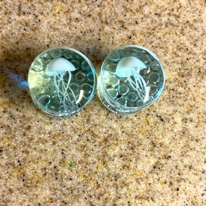 Clear Glass Jellyfish Plugs